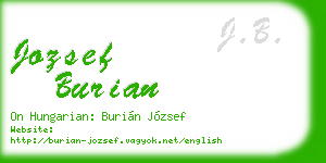 jozsef burian business card
