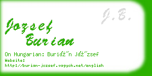 jozsef burian business card